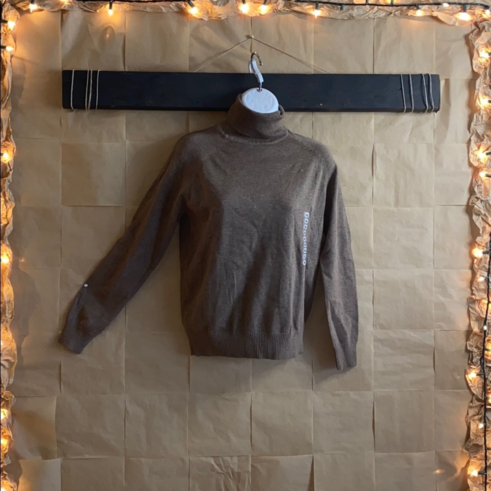 Jeanne Pierre Desert Tan Turtle Neck Long Sleeve